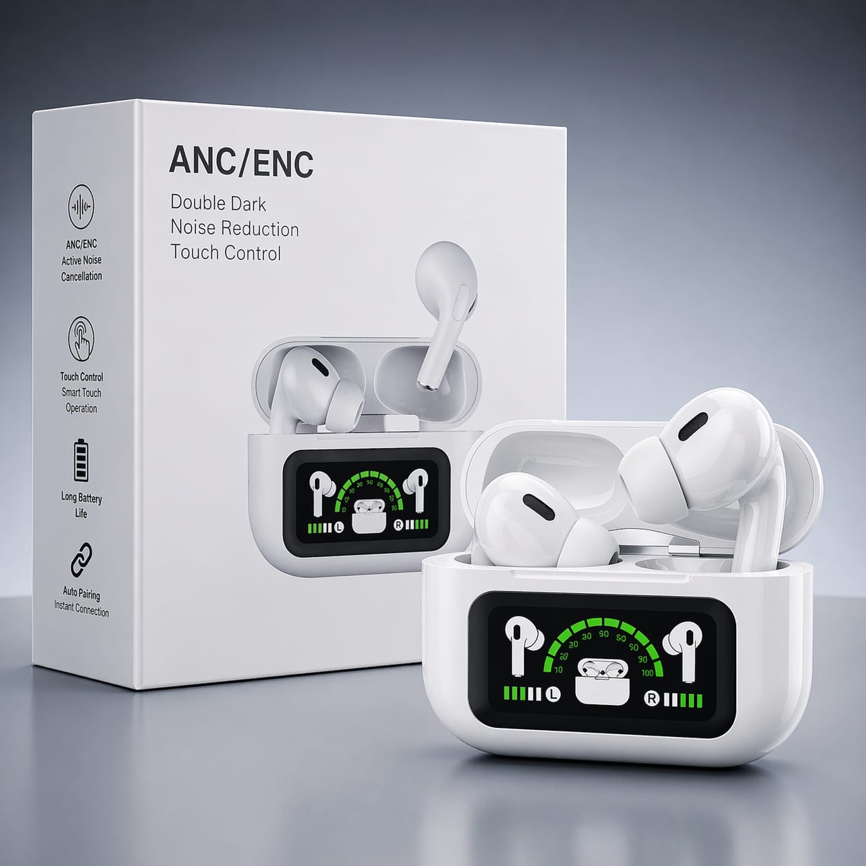 ANC/ENC Smart Display Earbuds