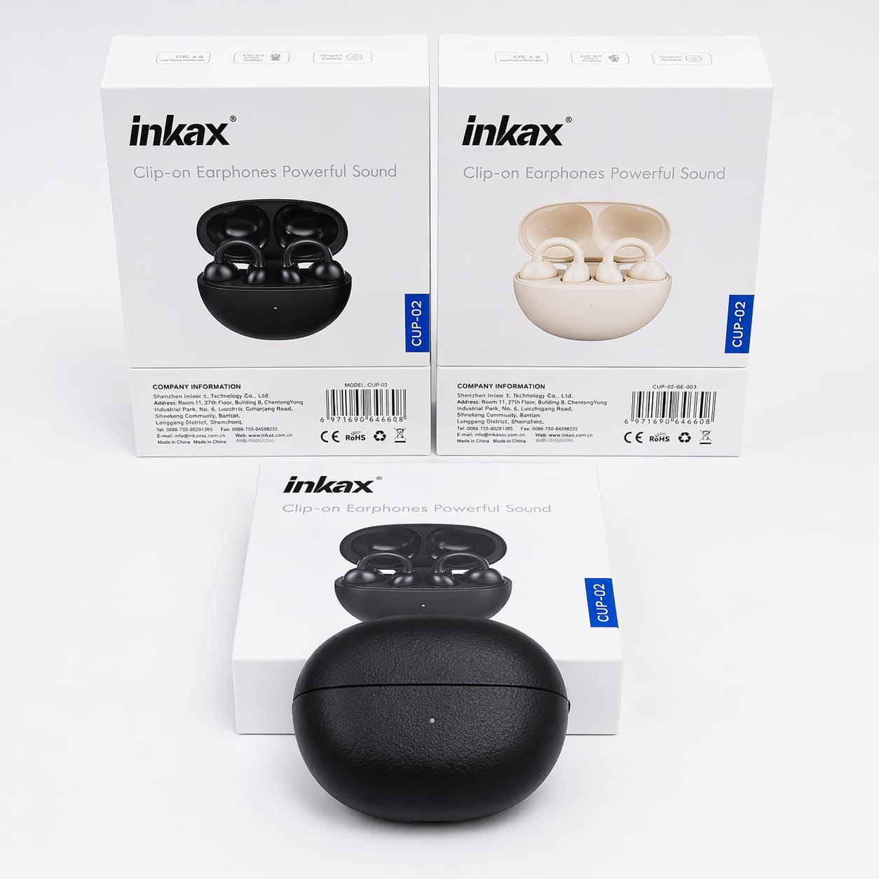 Inkax Clip-On Earbuds (CUP-02)