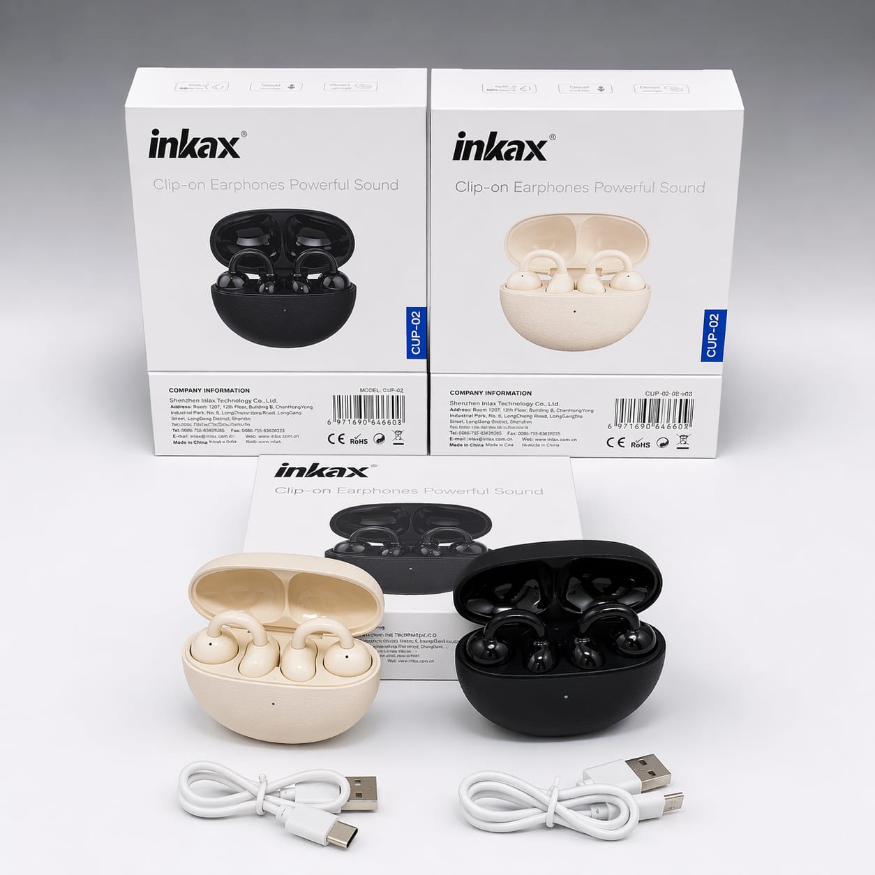 Inkax Clip-On Earbuds (CUP-02)
