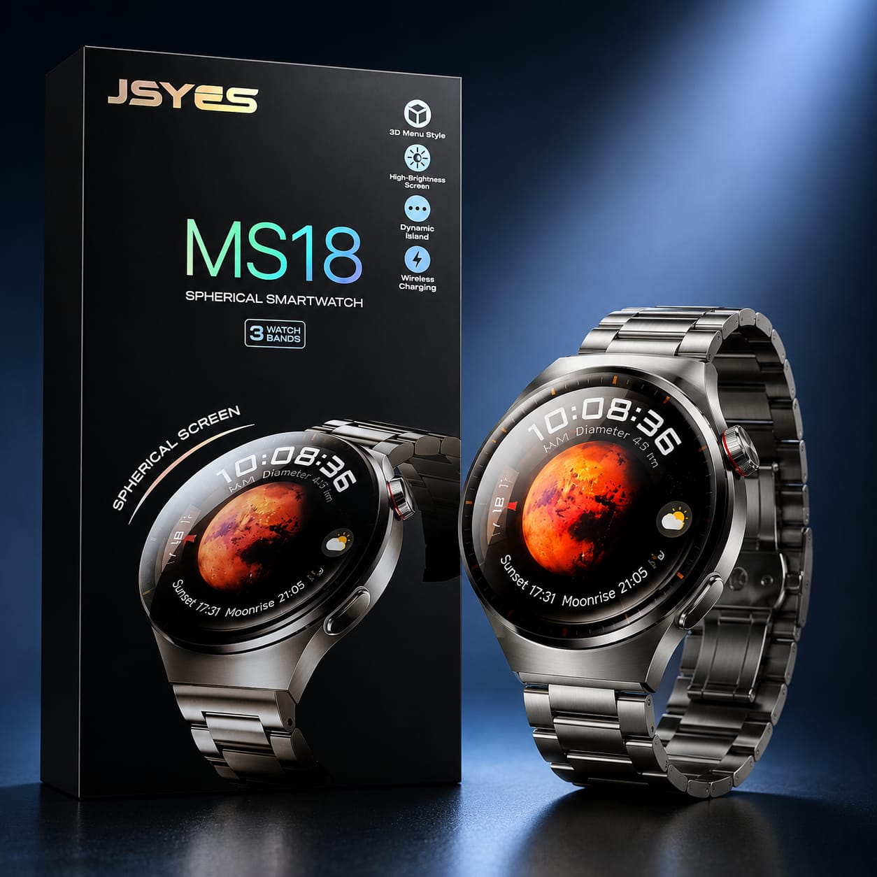 JSYES MS18 Spherical Smartwatch