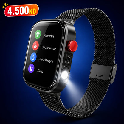 Smart Health Camera Watch with LED Flashlight