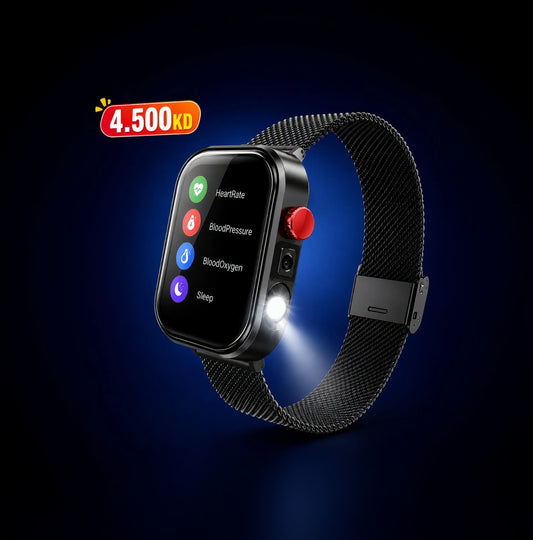 Smart Health Camera Watch with LED Flashlight