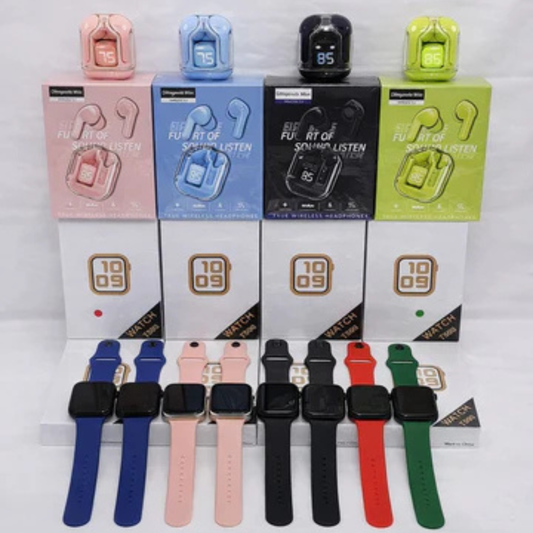 T500 Smartwatch 8pcs &nbsp;+ Ultrapods Earbuds 4pcs