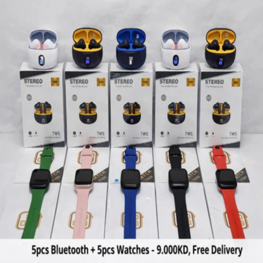 T500 Smart Watch + TWS Bluetooth Earbuds (Combo Offer)