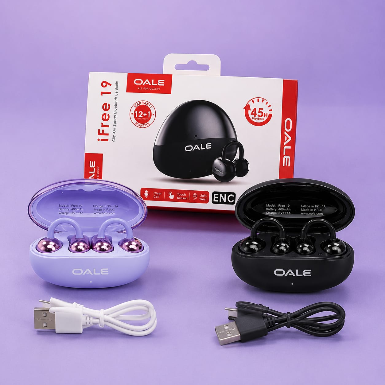 OALE iFree 19 Clip-On Sports Earbuds