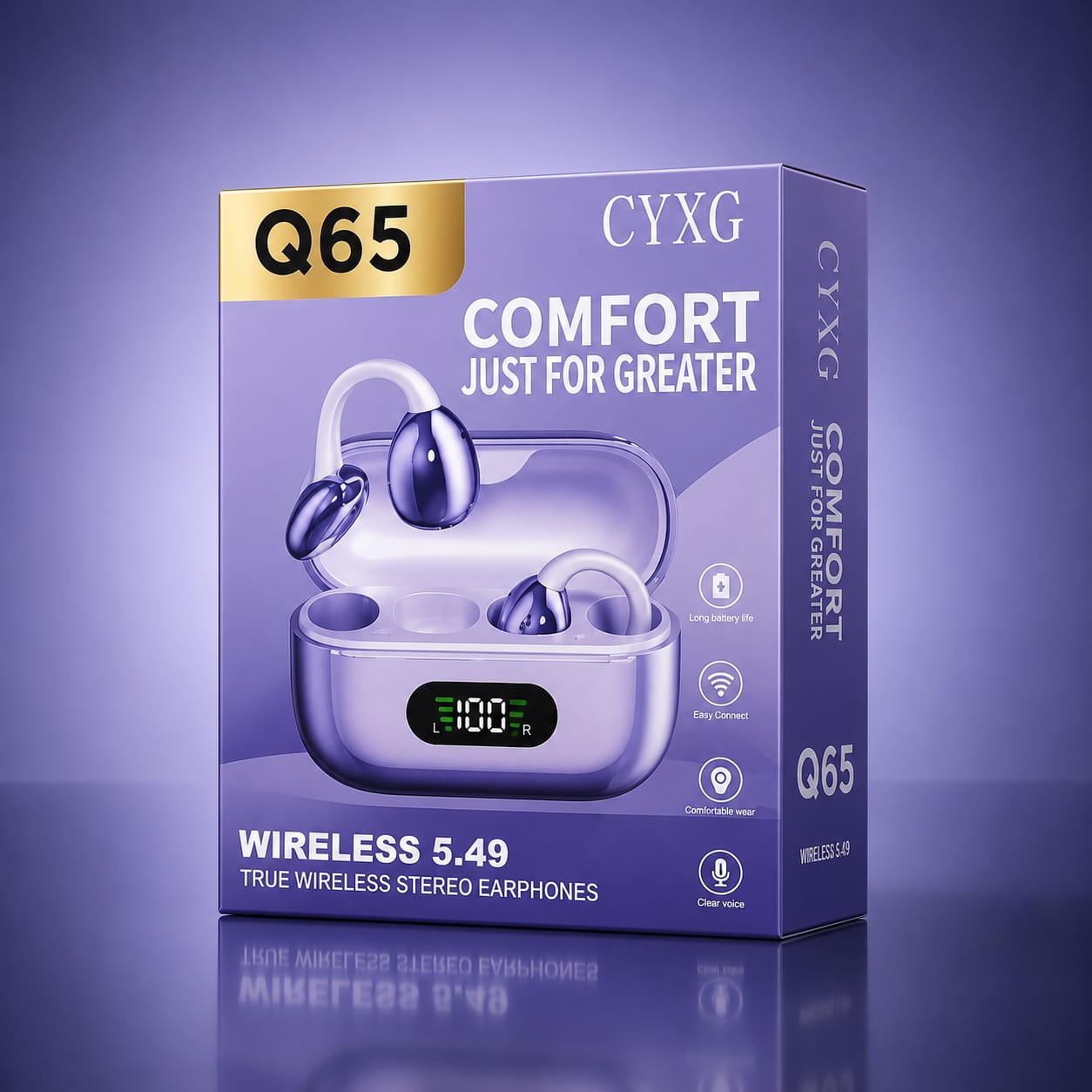 Q65 CYXG Comfort Clip Earbuds
