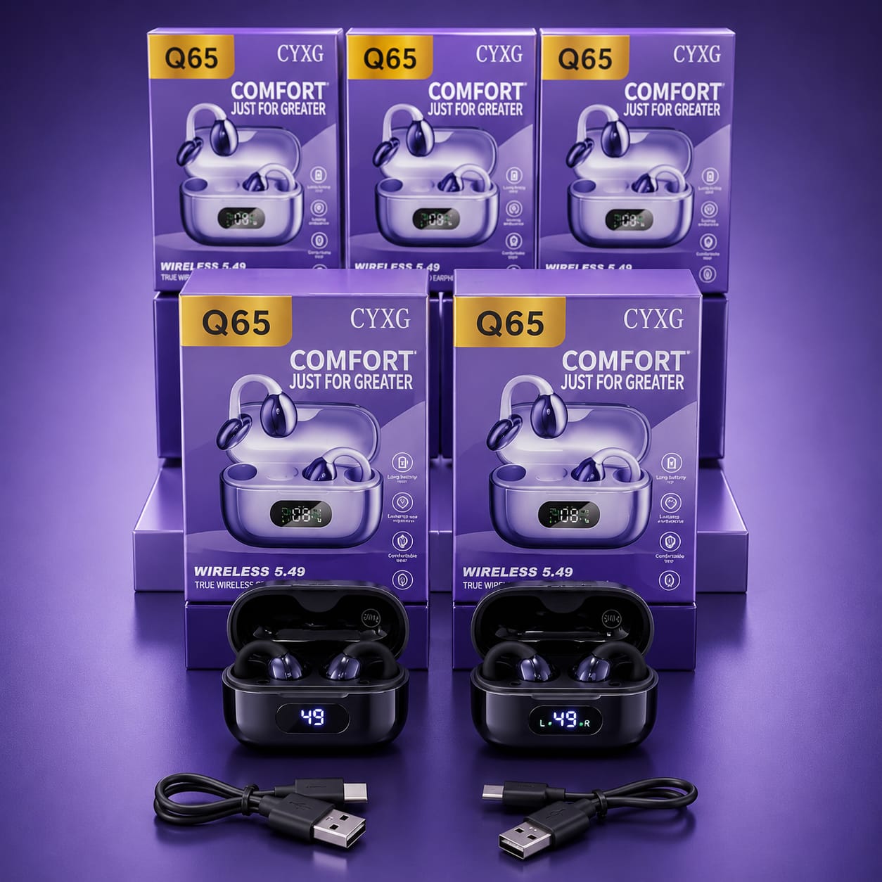 Q65 CYXG Comfort Clip Earbuds