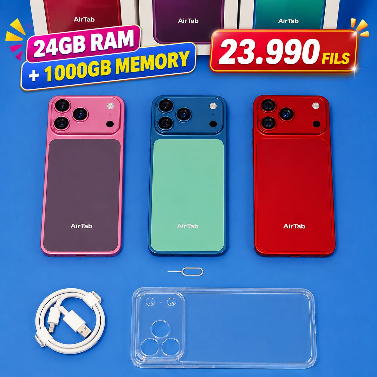 AirTab 17 Pro Max (NFC Support) – 5G Smartphone