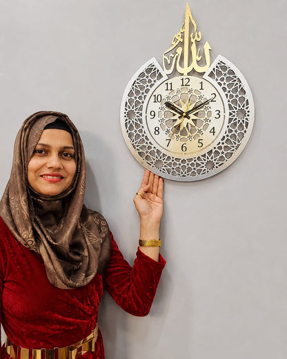 Allah Name Islamic Wall Clock – 65CM