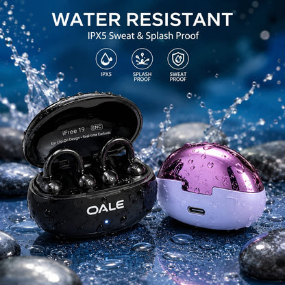 OALE iFree 19 ENC Clip-On Sports Bluetooth Earbuds