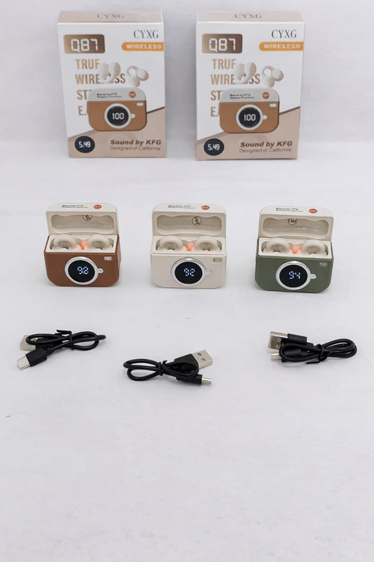 True Wireless Earbuds – Q87 (Camera Design)