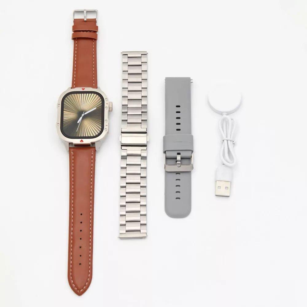 Luxury Square Smartwatch – Multi Strap Edition