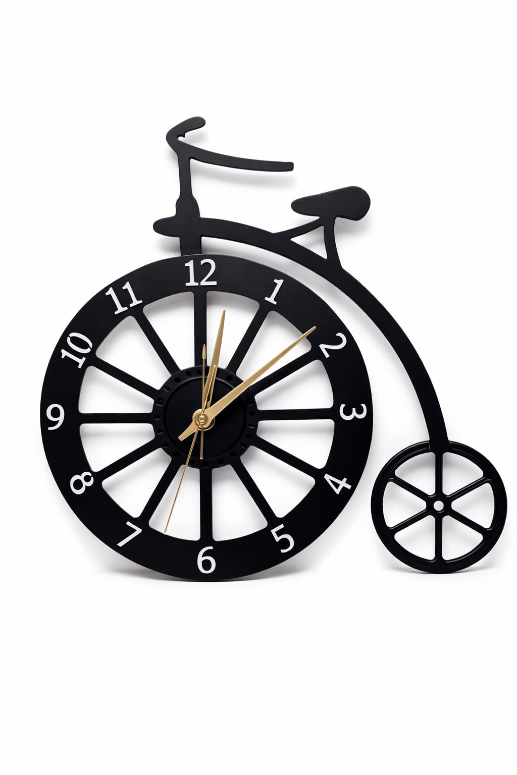 Vintage Bicycle Metal Wall Clock – Black Edition