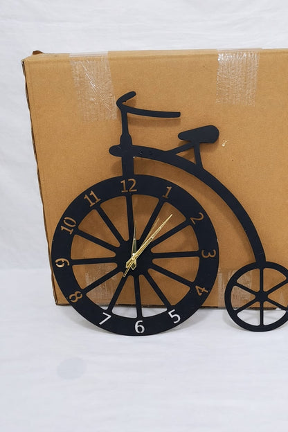 Vintage Bicycle Metal Wall Clock – Black Edition