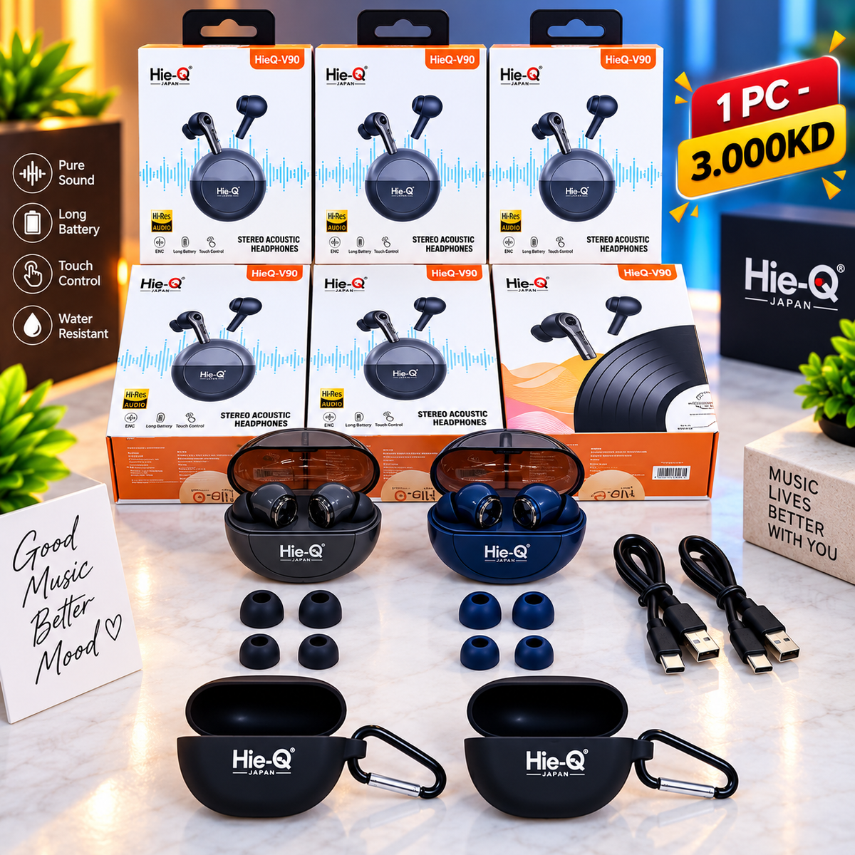 🎧 Hie-Q V90 JAPAN Wireless Earbuds
