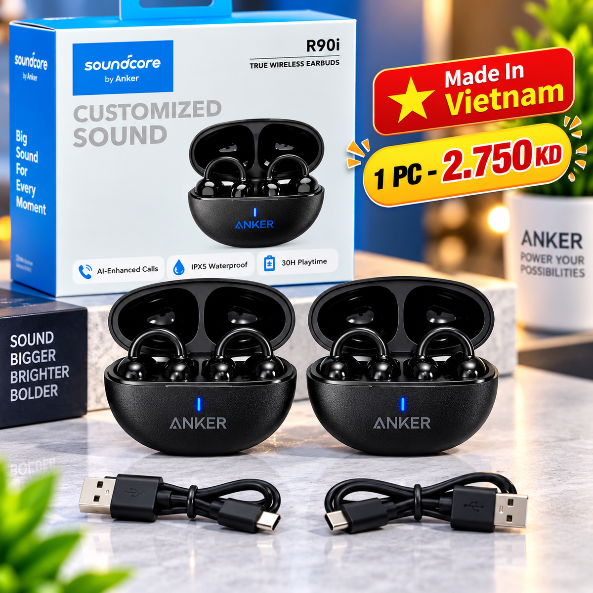 SOUNDCORE BY ANKER R90i – CLIP BUDS 🔥 🇻🇳 MADE IN VIETNAM