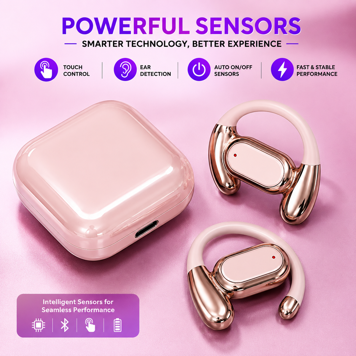 🎧 Q22 Wireless Clip Earbuds