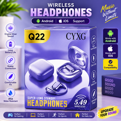 🎧 Q22 Wireless Clip Earbuds