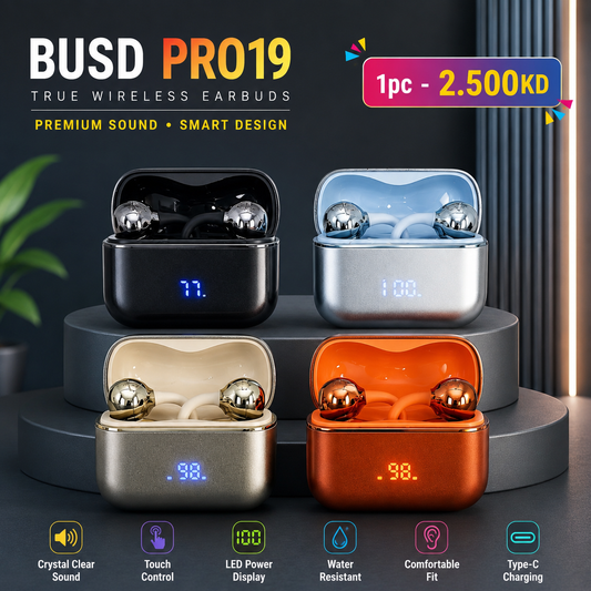 🎧 BUSD PRO19 – CLIP STYLE WIRELESS EARBUDS.