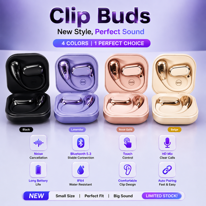 🎧 Q22 Wireless Clip Earbuds