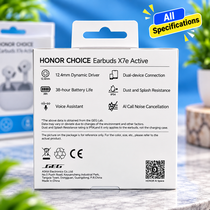 🎧 HONOR CHOICE Earbuds X7e Active – ORIGINAL