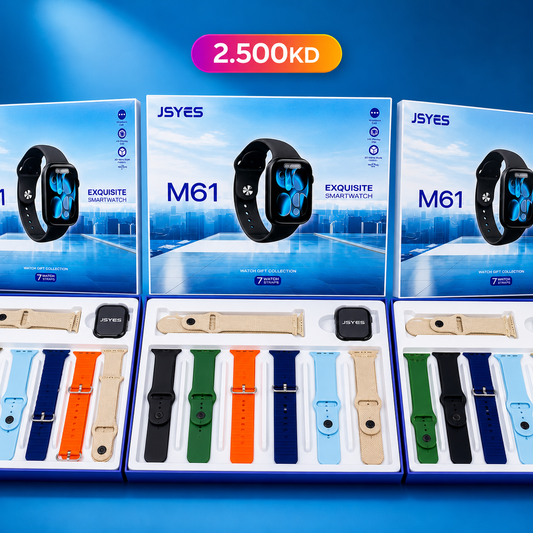 ⌚ JSYES M61 EXQUISITE SMARTWATCH – 7 STRAPS GIFT SET