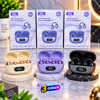 🎧 K01 Clip-On Open-Ear Wireless Earphones