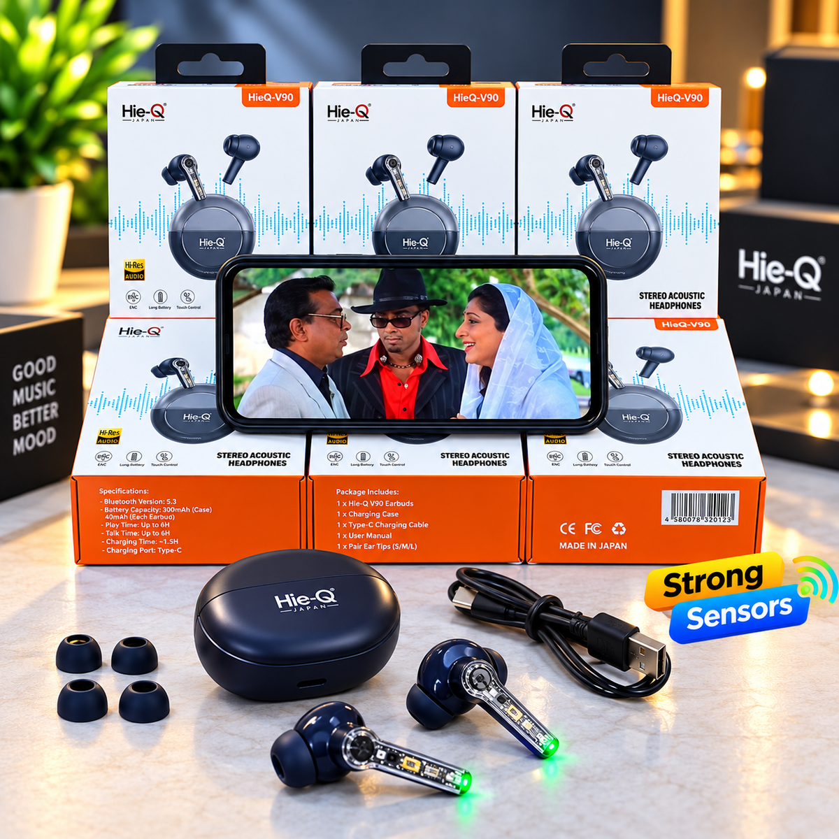 🎧 Hie-Q V90 JAPAN Wireless Earbuds