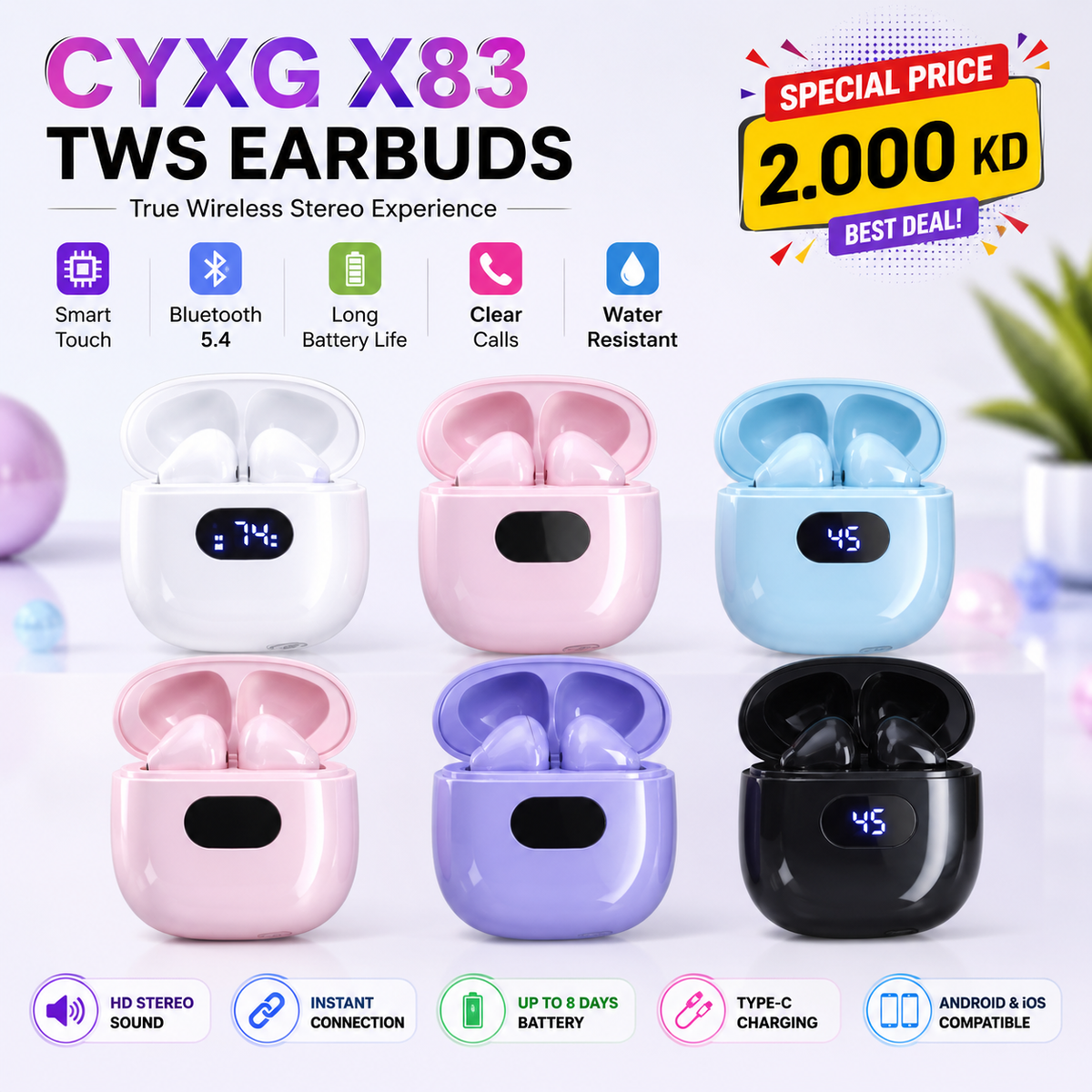 🎧 CYXG X83 TWS WIRELESS EARBUDS 🎧